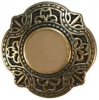 Bronze Button w/ Shaped Rim & Taupe Center 1"