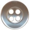 Extra Thick White 4-Hole Button w/ Rim