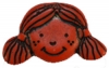 5/8" Red Girls Face (15mm)