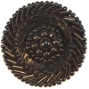 1 3/8" Black Beaded and Sequins Button (34mm)