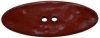 2 1/4" Deep Red Oval Toggle 2-Hole Button (57mm)