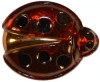 1 1/4" Glass Red Lady Bug Button (32mm)