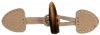 6" Tan Suede w/Horn-Look Toggle (Italian) 150mm