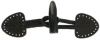 6" Black Suede w/Horn-Look Toggle (Italian) 150mm
