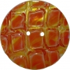 Yellow & Orange Carved Shell Button 1 3/8"