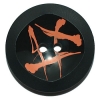 Black Button w/ Kangi Script Size 1 1/8"