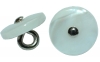 Mother of Pearl Button w/ Silver  Pin Shank 1/2"