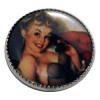 Sexy Vargas Girl Button Sz 3/4"